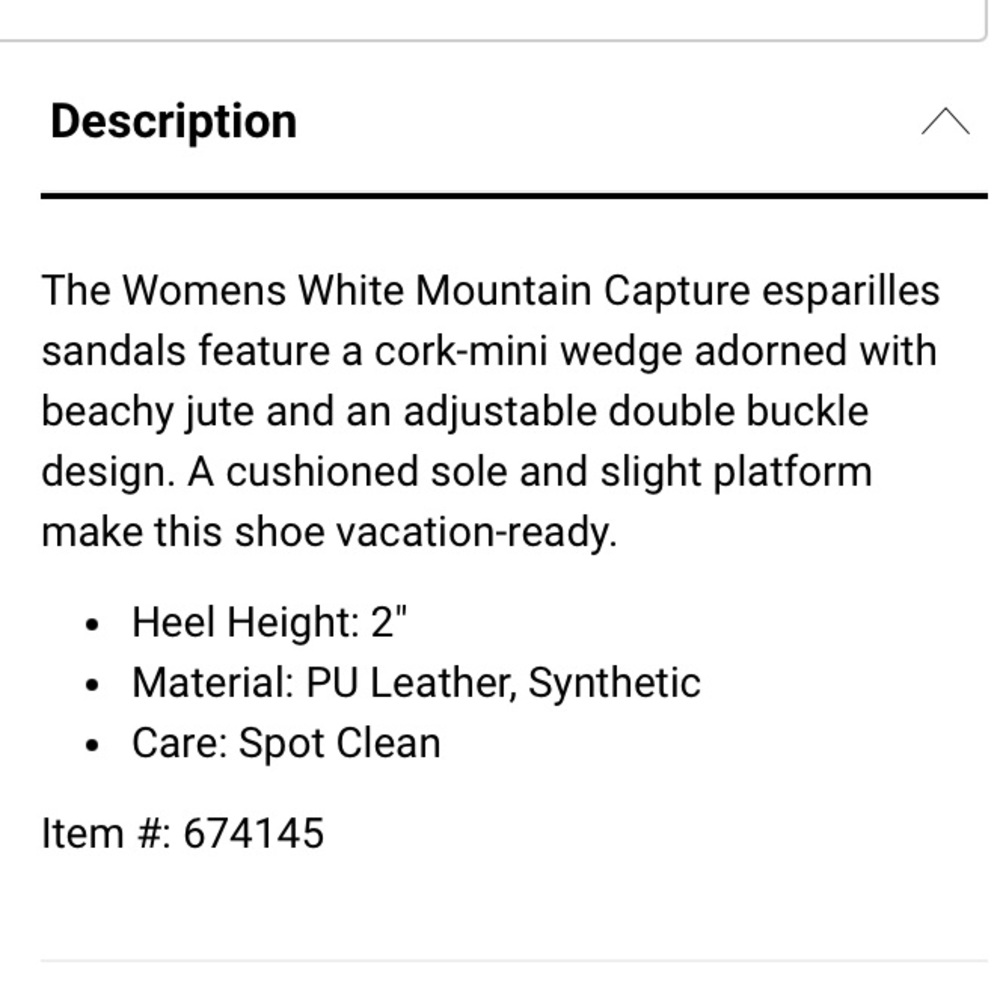 White Mountain | Double Strap Espadrille Cork Wedge Sandals ๐ธ - Picture 5 of 15